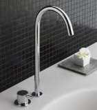 Vola 590V Two-hole mixer tap with single action mixer, chrome