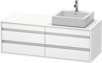 Duravit Ketho Waschtischunterschrank wandhängend 6657, 4 Schubkästen, 1400mm, für 1 Aufsatzbecken, rechts