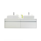 Duravit Ketho vanity unit wall hung 6697, 2 drawers, 1400mm, for 2 top basins, on both sides