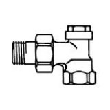 Honeywell Radiator screw connection Verafix 1/2 corner nickel-plated with drain