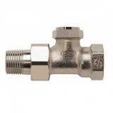 Honeywell Radiator screw connection Verafix 1/2 passage nickel-plated with drain