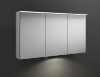 Burgbad Junit mirror cabinet with horizontal LED top light SPIZ120, with LED washbasin lighting, middle door h...