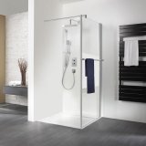 HSK Exklusiv side panel for revolving door, size: 75 x 200 cm, incl. towel rail