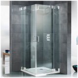 HSK K2 Corner shower with 2 hinged doors (hinged) on ancillary parts, K2.26, size: up to 100.0 x 200.0 cm