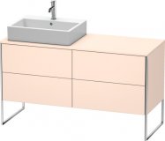 Duravit XSquare Waschtischunterbau wandhängend 140,0 x 54,8 cm, 4 Auszüge XS4923L