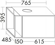 Burgbad Junit Waschtischunterschrank SFRI076R für Aufsatzwaschtische, Version rechts, Breite: 765mm