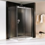 HSK studio sliding door 2-part, fixed element right, with side wall, dimensions: 140.0 cm x 90.0 cm x 200.0 cm...