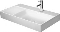 Duravit DuraSquare Wash basin, furniture wash basin asymmetrical 80x47cm, 2 tap holes, without overflow, with ...