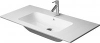 Duravit ME by Starck Furniture wash basin, 2 tap holes, overflow, with tap hole bench, 1030 mm