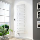 HSK Yenga bathroom radiator for all-electric operation, 800 W, size: 50.0 x 182.4 cm, heating element white, H...