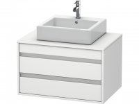 Duravit Ketho vanity unit wall hung 6654, 2 drawers, 800mm, for central top basin