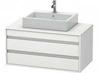 Duravit Ketho vanity unit wall-hung 6655, 2 drawers, 1000mm, for central top basin