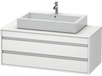 Duravit Ketho Waschtischunterschrank wandhängend 6656, 2 Schubkästen, 1200mm, für Aufsatzbecken mittig