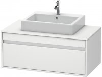 Duravit Ketho Waschtischunterschrank wandhängend 6695, 1 Auszug, 1000mm, für 1 Aufsatzbecken mittig