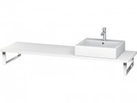 Duravit L-Cube Konsole für Aufsatz- und Einbauwaschtische, Plattenstärke 30mm, Größe 1100x480mm, mit 1 Aus...