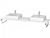 Duravit L-Cube Konsole für Aufsatzbecken und Einbauwaschtische, Plattenstärke 30mm, Größe 1700x550mm, mit ...