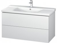 Duravit L-Cube Waschtischunterbau wandhängend Breite 1020mm, Tiefe 481, 2 Schubkästen, passend für P3 Comfo...