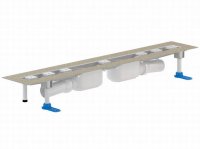 DALLMER Duschrinne CeraLine PLAN 2 Abläufe 521903, F 800mm, DN 50 Bauhöhe 90mm