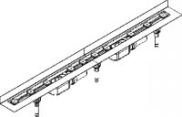 DALLMER Duschrinne CeraLine W 1800mm, 524140, DN 50 Bauhöhe 110mm