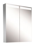 Schneider ARANGALINE LED Lichtspiegelschrank, 2 Doppelspiegeltüren, 60x70x12cm, 160.460.02.41