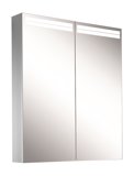 Schneider ARANGALINE LED illuminated mirror cabinet, 2 double mirror doors, 70x70x12cm, 160.470.02.41