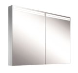Schneider ARANGALINE LED illuminated mirror cabinet, 2 double mirror doors, 90x70x12cm, 160.490.02.41