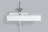 Alape wash basin WT.PR800H.L, rectangular W: 800mm H: 143mm D: 405mm, 4205000000, white