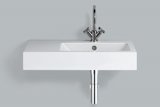 Alape wash basin WT.PR800H.R, rectangular W: 800mm H: 143mm D: 405mm, 4207000000, white