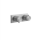 Gessi 316 Ready-to-mount concealed thermostat set for 3-way baffle cartridge on concealed body, thermostat car...