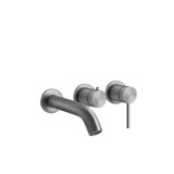 Gessi 316 ready-to-install set for concealed single lever bath mixer, 2-way diverter cartridge, round rosettes...