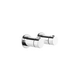 Gessi Anello ready-mounted flush-mounted thermostat, round rosettes, deflector cartridge and thermostat cartri...