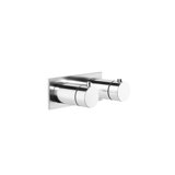 Gessi Anello, ready-mounted concealed thermostat set, with square plate, 3-way diverter cartridge, thermostat ...