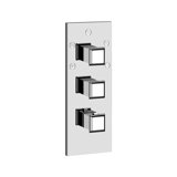 Gessi Eleganza, ready-mounted set, for high-performance thermostat for 3 to 5 consumers/outlets for flush-moun...