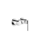 Gessi Ingranaggio ready-mounted single-lever mixer for bath/shower, round rosettes, with 2-way diverter cartri...