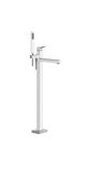 Gessi Rettangolo K, ready-to-install set for free-standing bath mixer, fixed bath spout, automatic diverter, 5...