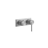 Gessi 316 ready-to-install set for concealed single lever mixer, 2-way diverter cartridge, continuous plate, 5...