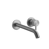 Gessi 316 Intreccio finish-mounting set for concealed single-lever basin mixer, single rosettes D65 mm, person...