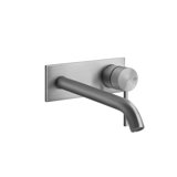 Gessi 316 Meccanica finish-mounting set, for concealed single-lever basin mixer, continuous plate 65x165 mm, s...