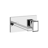 Gessi Eleganza, ready-mounted single lever basin mixer with fixed spout (always left) for concealed body, with...