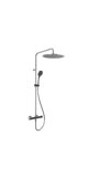 Gessi Emporio Via Manzoni exposed thermostatic shower mixer, concealed 1/2 connections, rotary diverter, anti-...