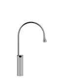 Gessi Goccia washbasin pedestal spout high version, without pop-up waste, projection 244 mm, spout swivels 360...