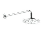 Gessi Inciso anti-limestone overhead shower D200 mm, with joint and wall bracket 389 mm, 1/2 connection, 58148...