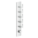 Gessi Inciso- Pre-assembled set for 3/4 high performance concealed thermostat, one rosette, vertical mounting,...