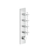 Gessi Inciso+ pre-mounting set for 3/4 high performance concealed thermostat, one rosette, vertical mounting, ...