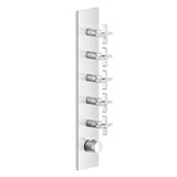 Gessi Inciso+ pre-mounting set for 3/4 high performance concealed thermostat, one rosette, vertical mounting, ...