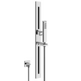 Gessi Eleganza, shower set with wall connection elbow, anti-limestone metal hand shower and shower hose 1.50 m...