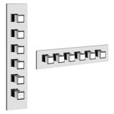 Gessi Eleganza, ready-mounted set, for high-performance thermostat with 5 separately opening valves for flush-...