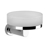 Gessi Emporio wall mounted soap holder, satin glass dish, 38803