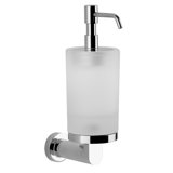 Gessi Emporio soap dispenser for wall mounting with satin glass, 38815