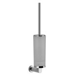 Gessi Emporio toilet brush set for wall mounting, satin glass container, 38821